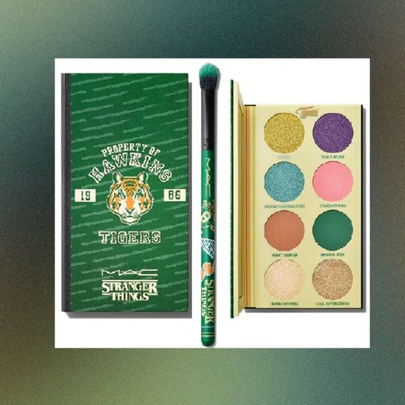 1/2 PRICE ✅ MAC X STRANGER THINGS Hawkins Class of 1986 Eye Palette + Brush  NEW - Picture 7 of 17